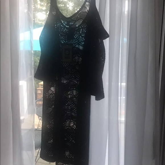 Spiaggia Dolce Black Lace Cover Up Swim Dress - Picture 6 of 7